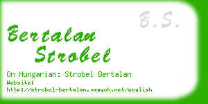 bertalan strobel business card